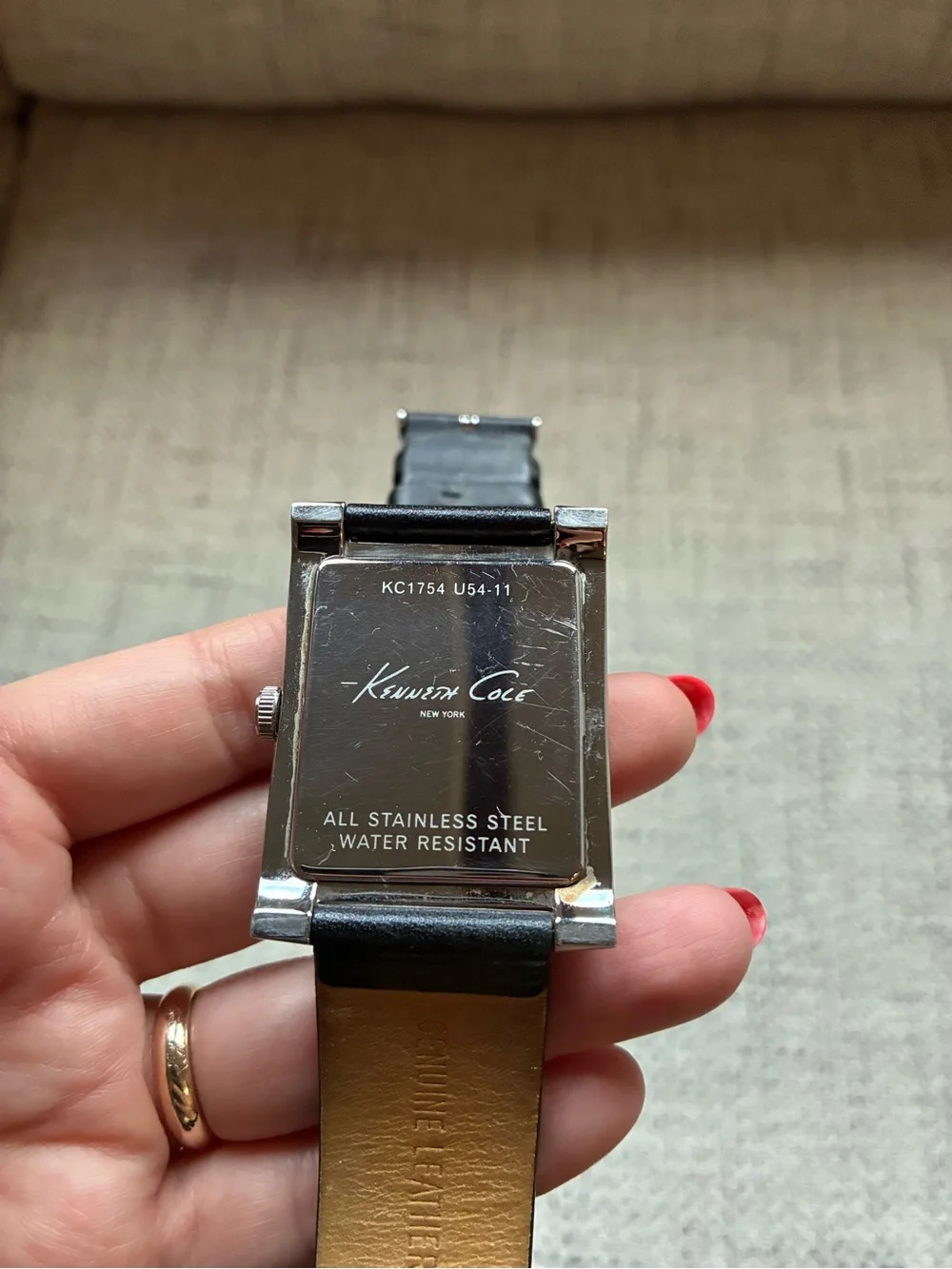 Kenneth Cole Black Square Dial Men's Watch